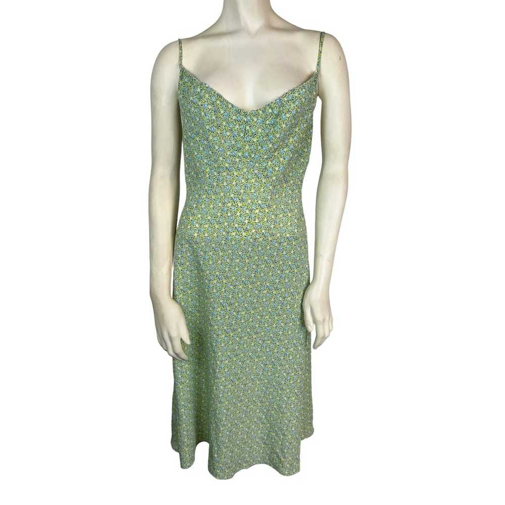 Express Green Sun Dress Y2K 90s Style 5 / 6 Grung… - image 5