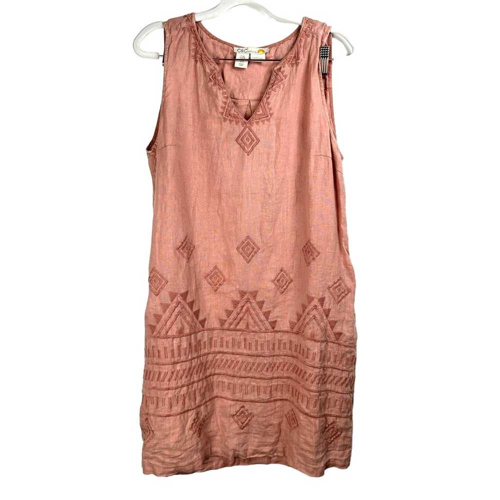 C&C California Women's Bohemian Coral Pink Aztec … - image 1