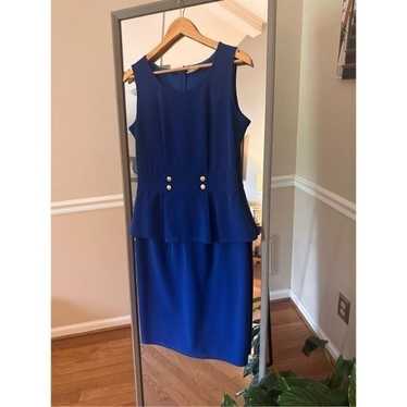 Monroe & Main Sheath Dress Blue Career Size 10 - image 1