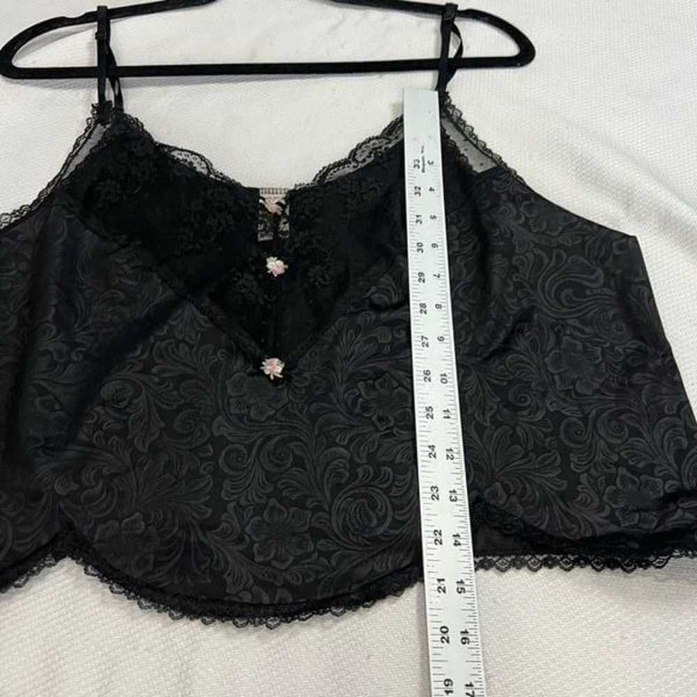 Vintage Petra Fashions Black Rosette Lace Crop To… - image 5