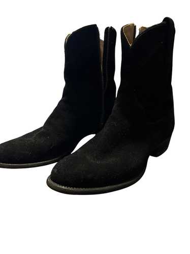 Tecovas Dean black suede