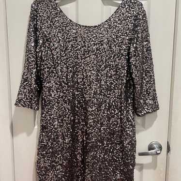 Lauren Conrad Grey Sequin Dress