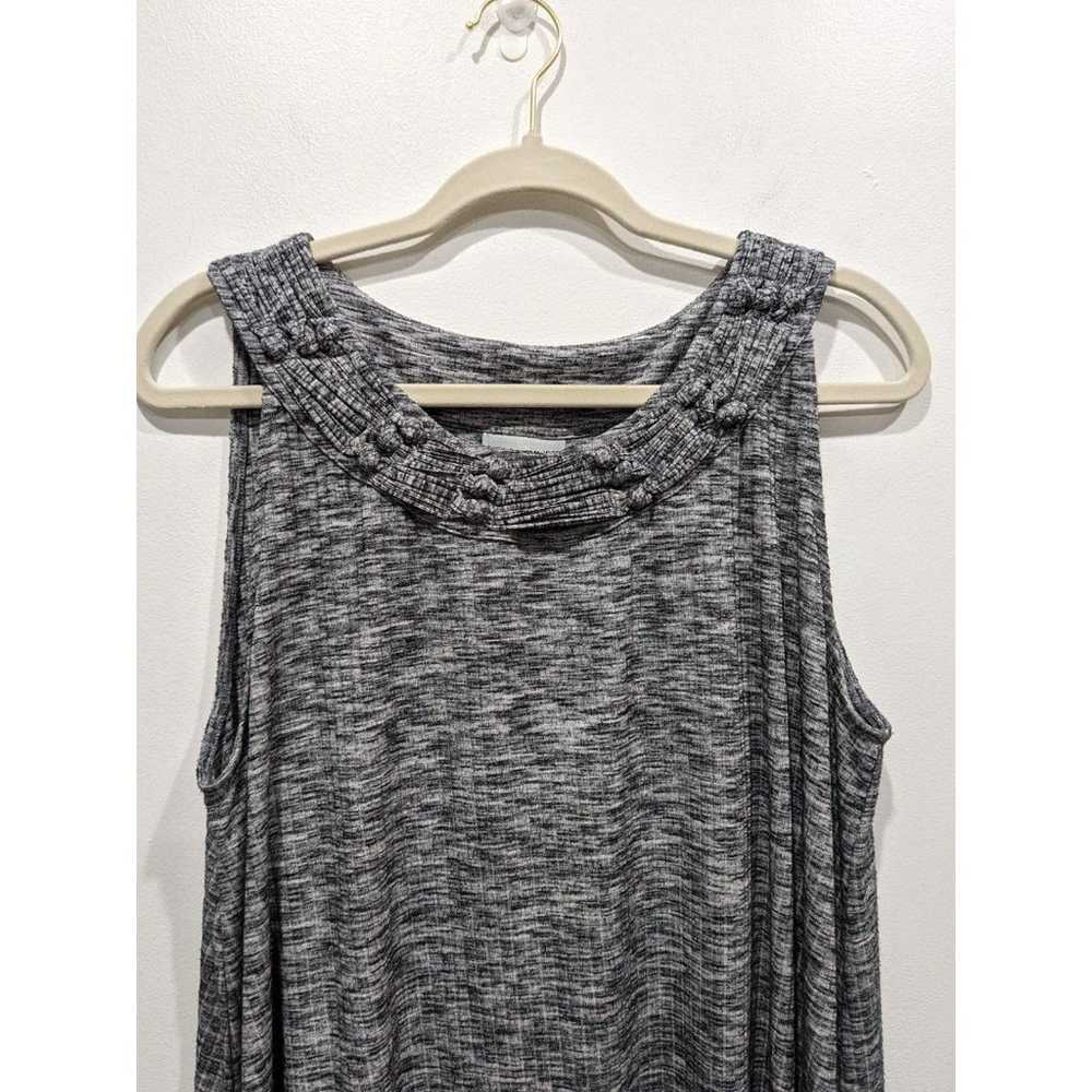 Catherines Heather Gray Jersey Sleeveless Pockets… - image 2