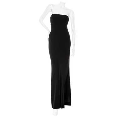 1980s Rive Gauche Black Tube Maxi Dress - image 1