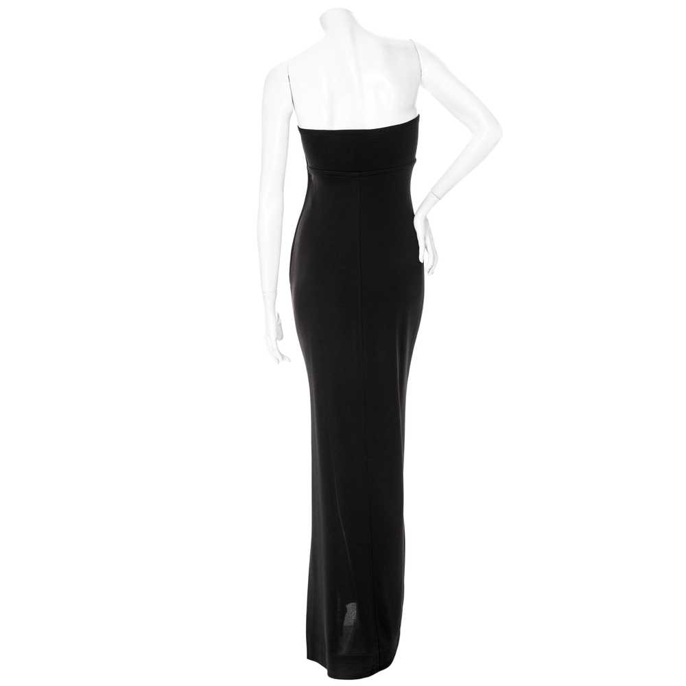 1980s Rive Gauche Black Tube Maxi Dress - image 5