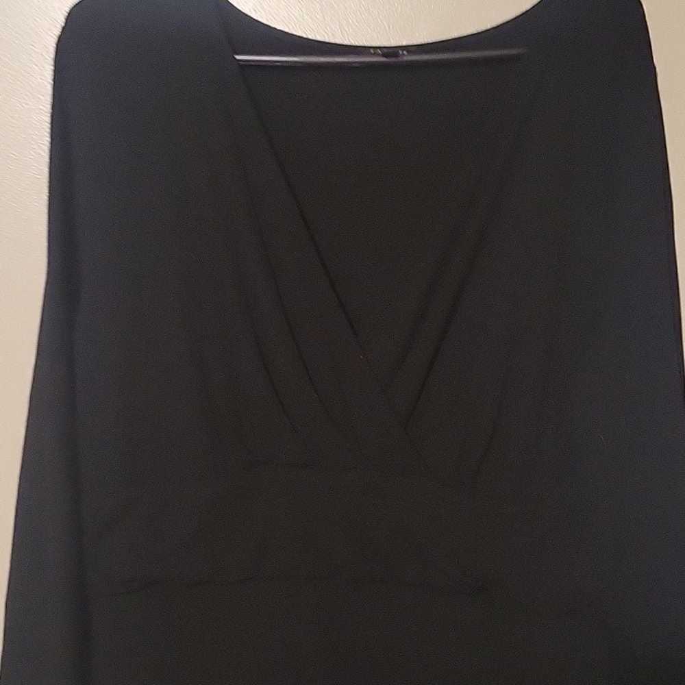 TALBOTS BLACK 3/4 SLEEVE MIDI DRESS WOMENS SIZE XL - image 2