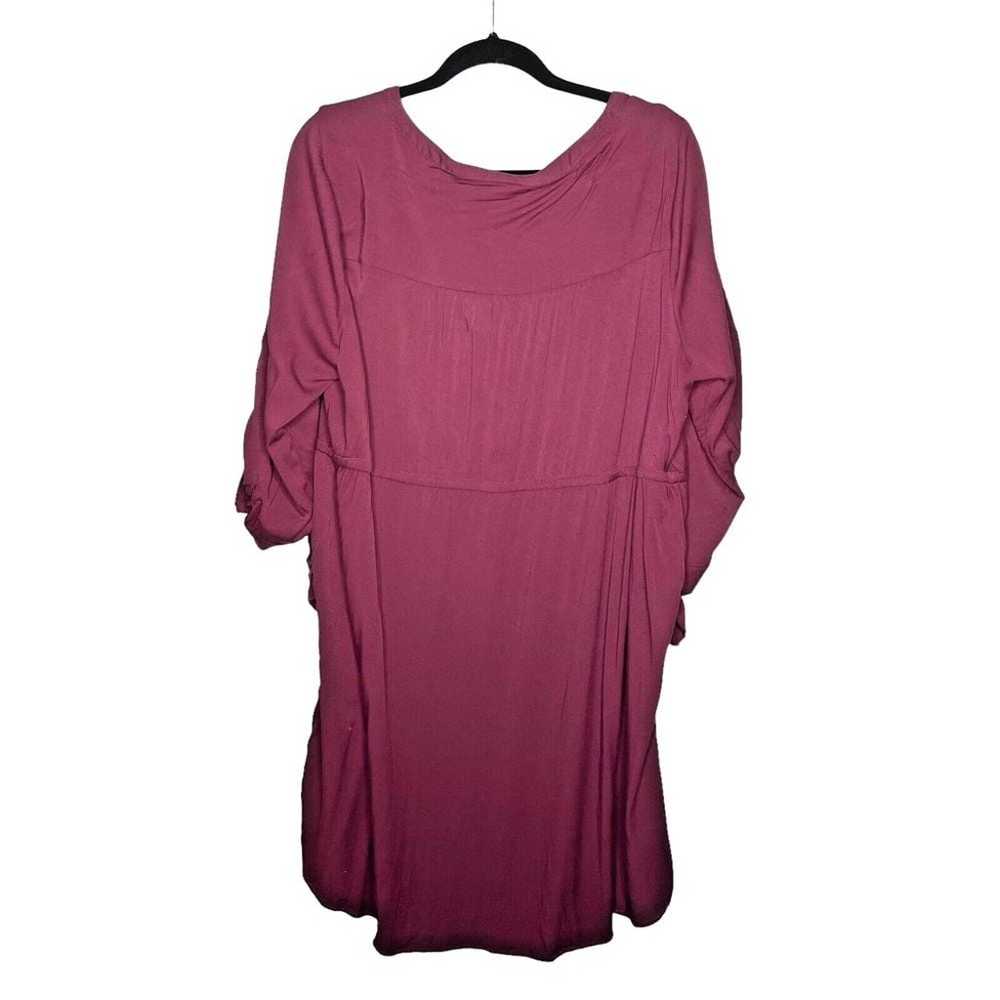 Torrid Women's Maroon V-Neck Zip Roll Tab Drawstr… - image 2