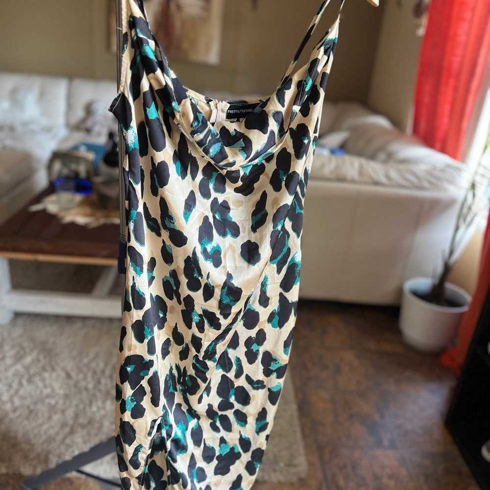 PLT- Bodycon leopard slit Dress - image 2