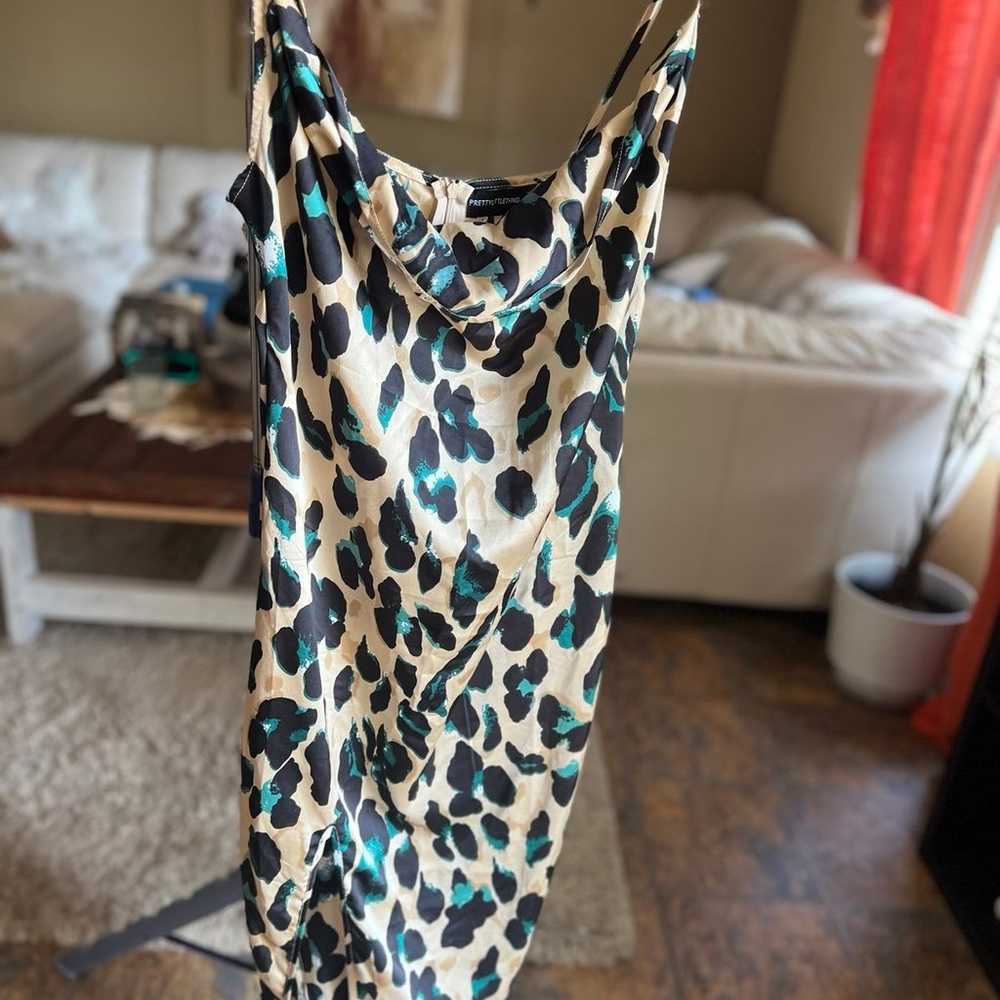 PLT- Bodycon leopard slit Dress - image 3