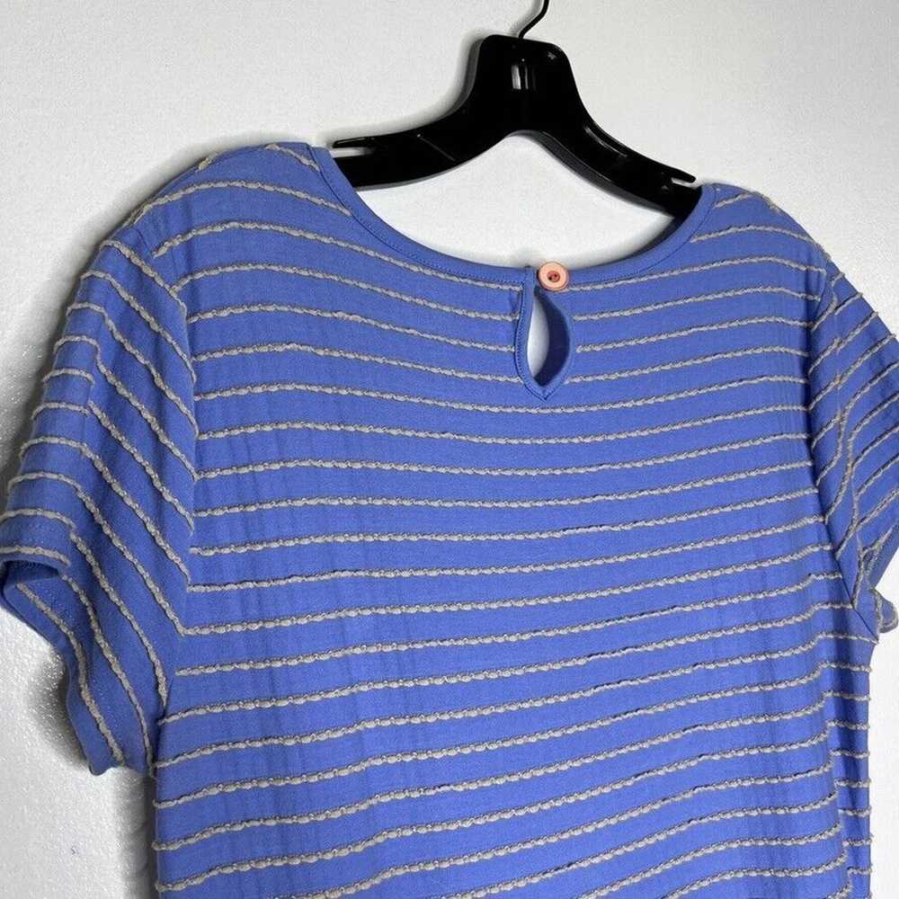 Matilda Jane Blue Gold Striped Short Sleeve Fit &… - image 6