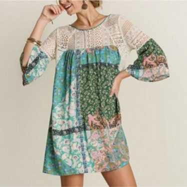 Umgee Lace Top Boho Dress