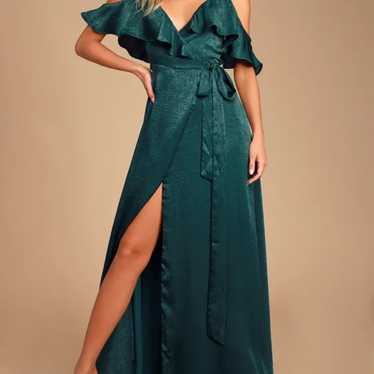 emerald green formal dress