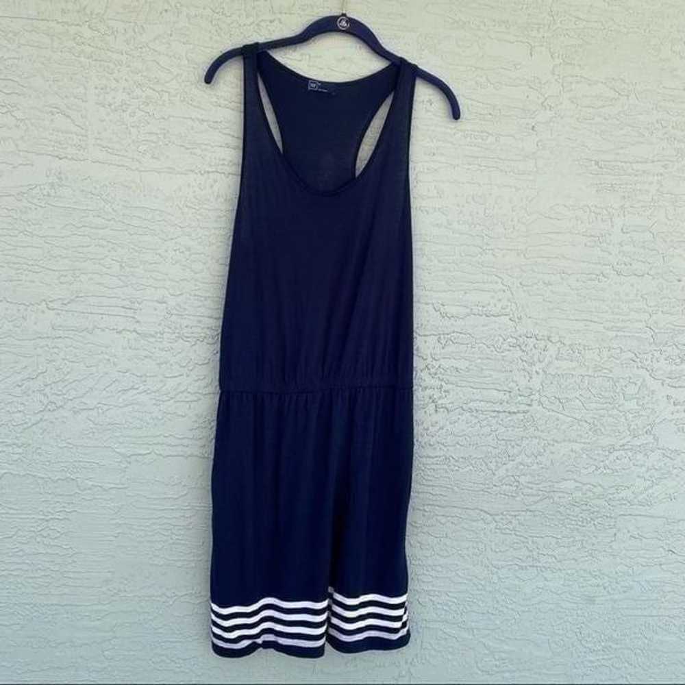 GAP Razorback Sleeveless Long Navy Blue  Dress Si… - image 2