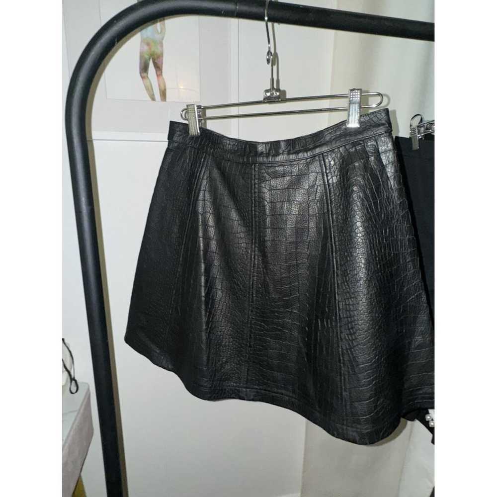 Alexis Leather mini skirt - image 5