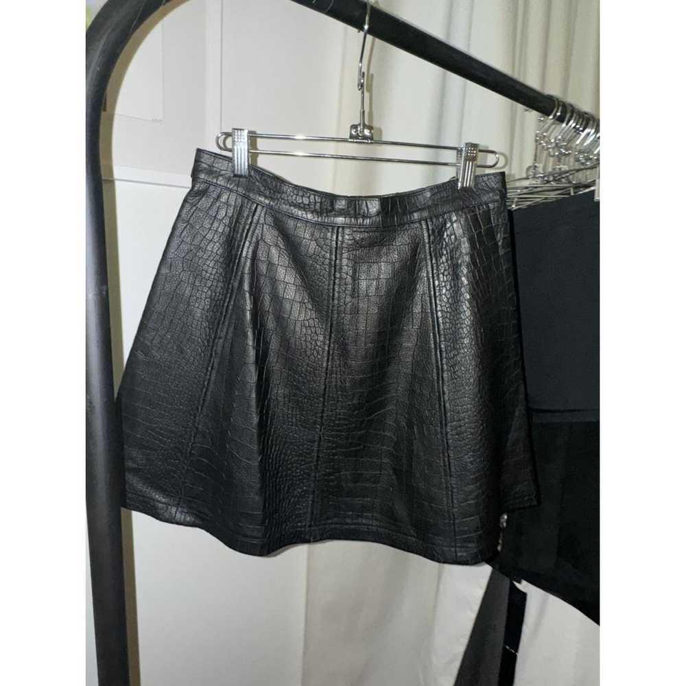 Alexis Leather mini skirt - image 7