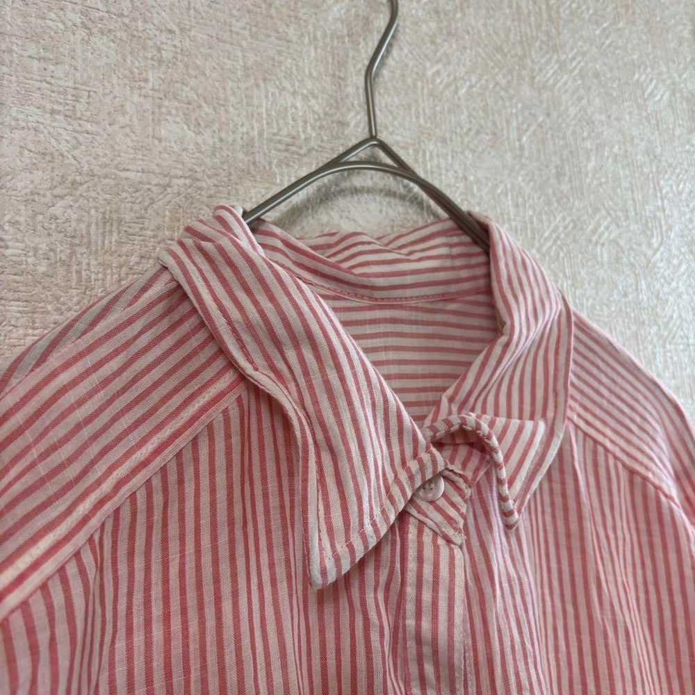 Extremely beautiful shirt blouse, size M, red str… - image 5