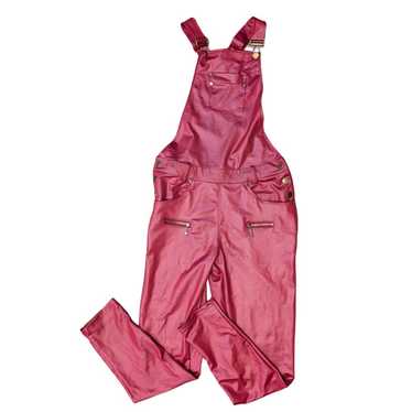 NWOT CBR Burgundy overalls Size L