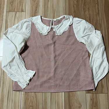 Checkered Blouse (Brown and White)