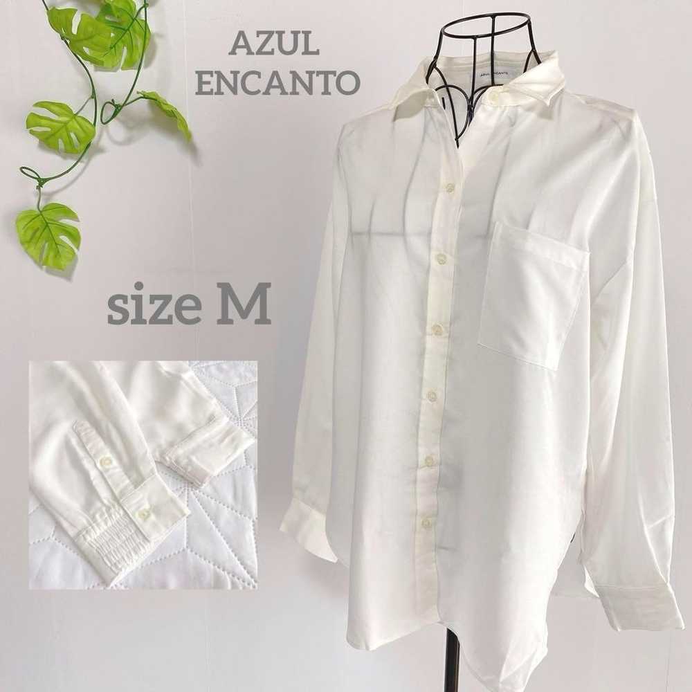 Azure Enchant oversized shirt white regular long … - image 1