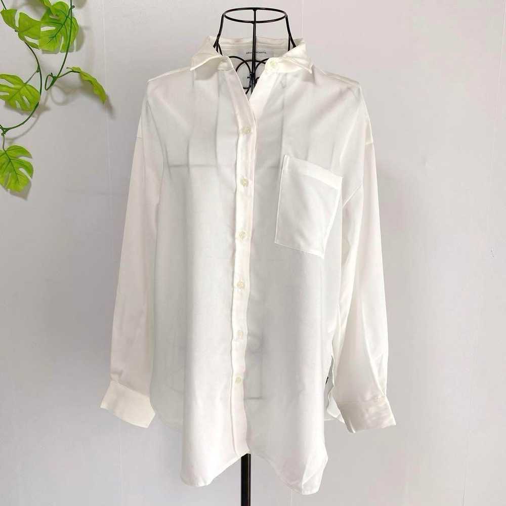 Azure Enchant oversized shirt white regular long … - image 3