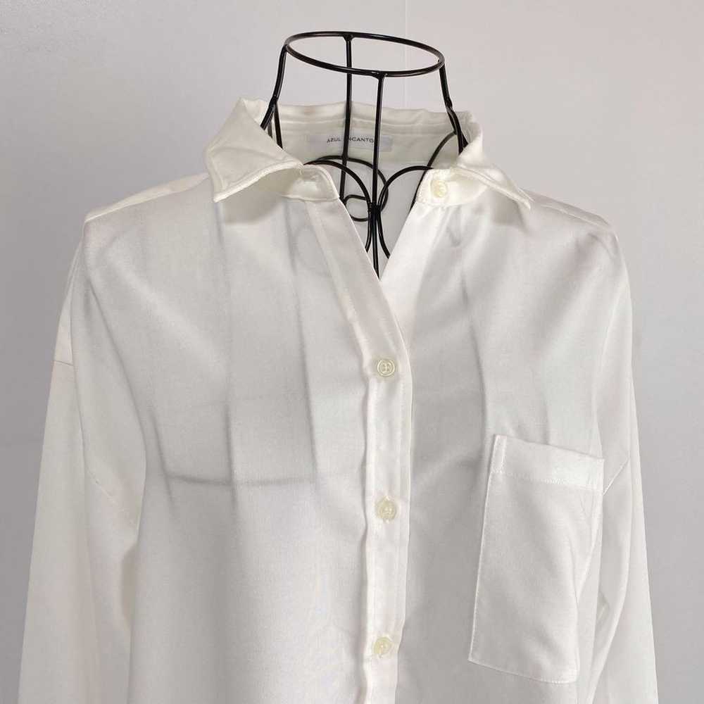 Azure Enchant oversized shirt white regular long … - image 6