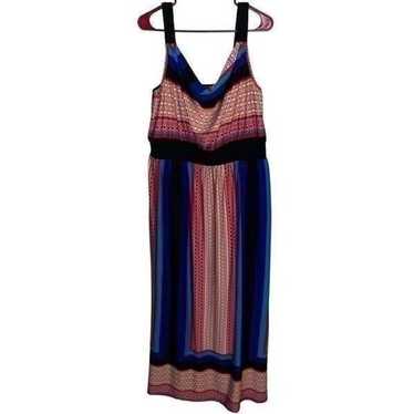 New Directions Multicolor Stripe Maxi Dress