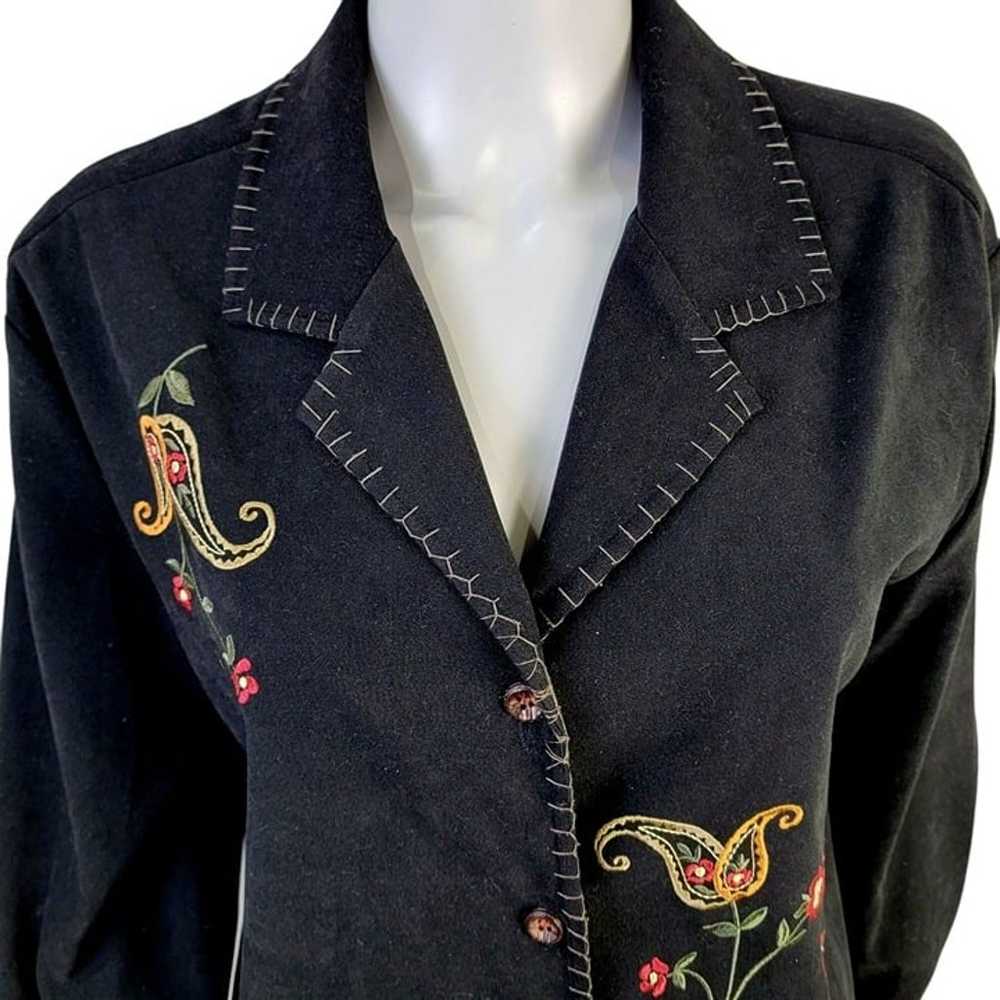 Vintage 80s Western Shirt Jacket Women Medium 8 B… - image 2