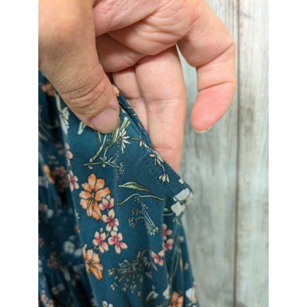 Old Navy Green Floral Maxi Dress Cottagecore Flow… - image 2