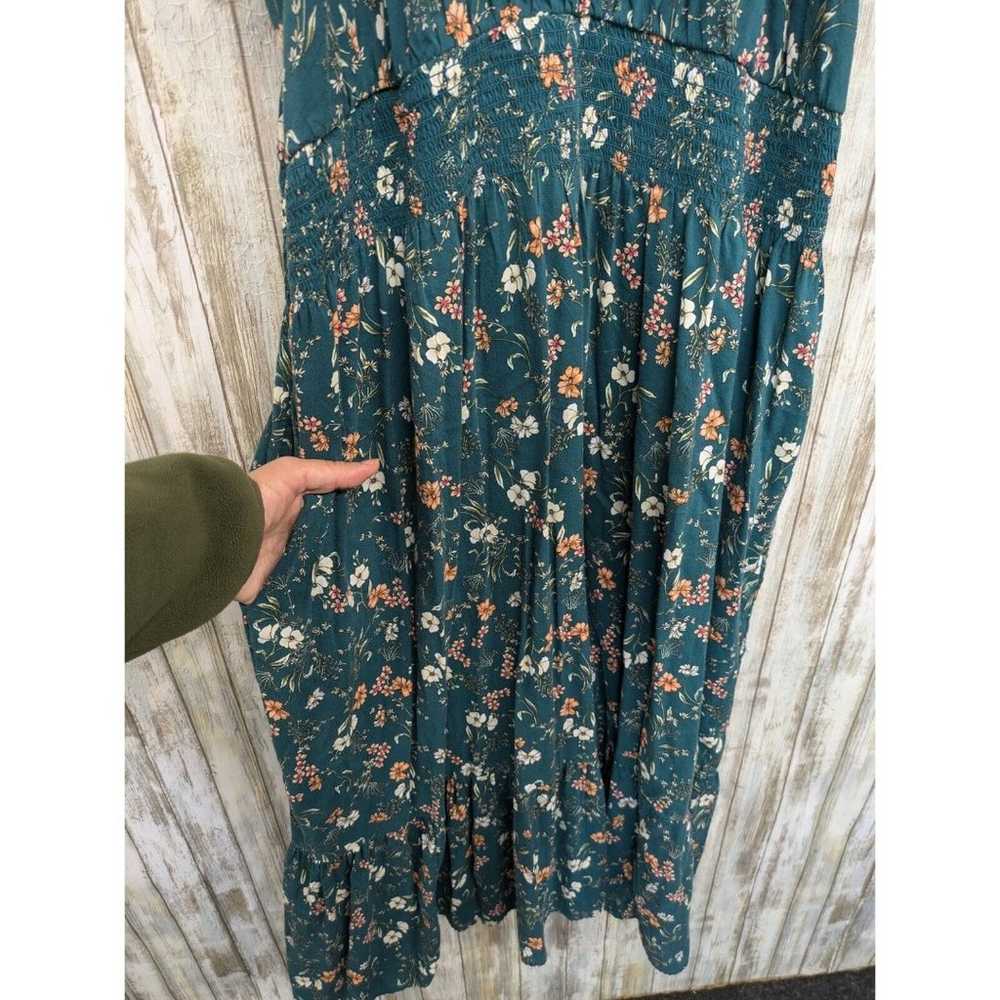 Old Navy Green Floral Maxi Dress Cottagecore Flow… - image 6