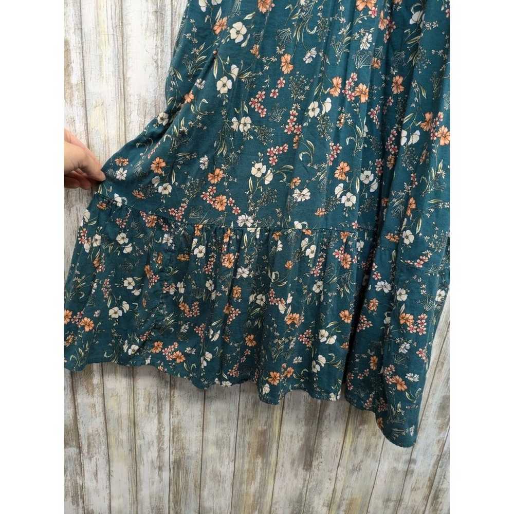 Old Navy Green Floral Maxi Dress Cottagecore Flow… - image 7