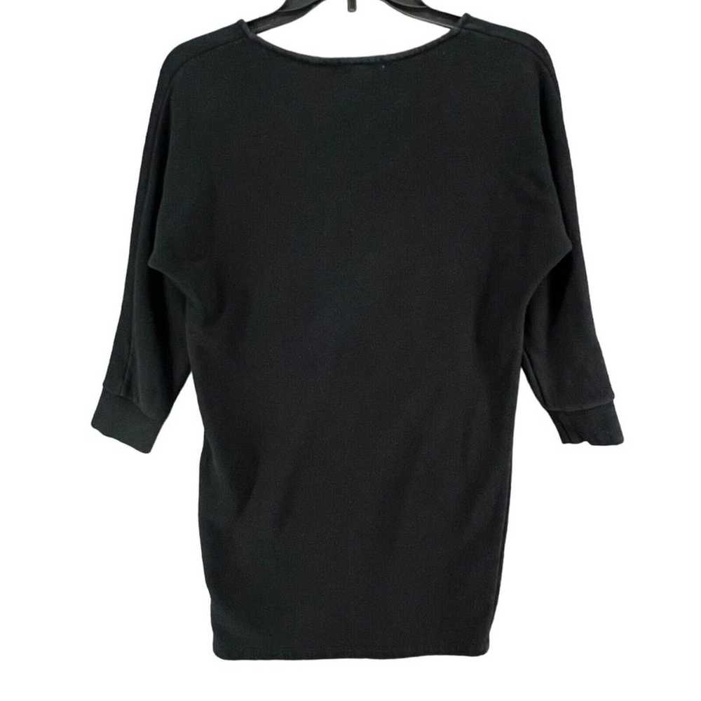 James Perse Mini Dress Women S Black Brushed Flee… - image 4