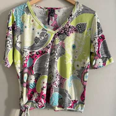 Vintage 90’s Lynn Richie silk cotton short sleeve 