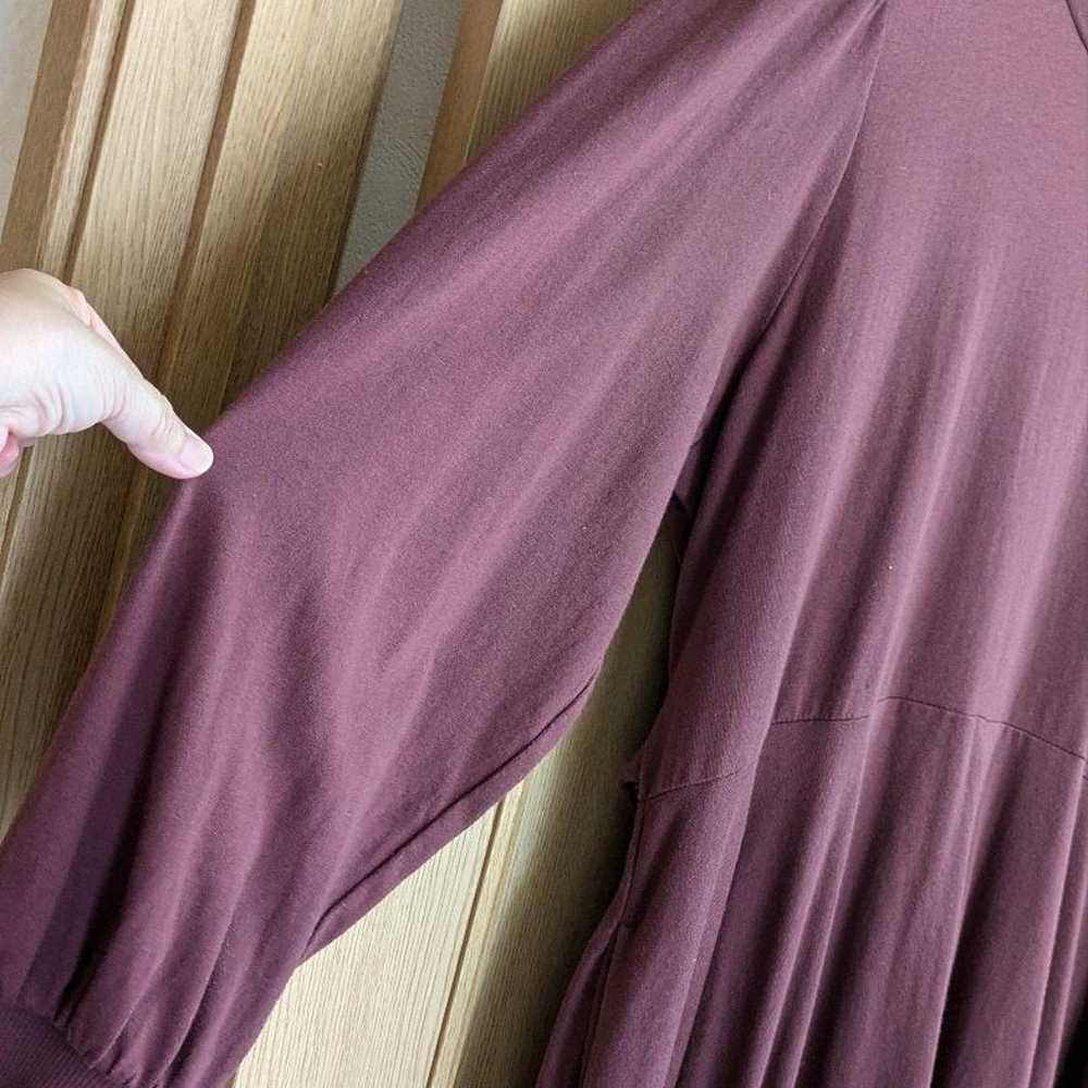 KBF Burgundy Long Sleeve Flare Dress - image 2