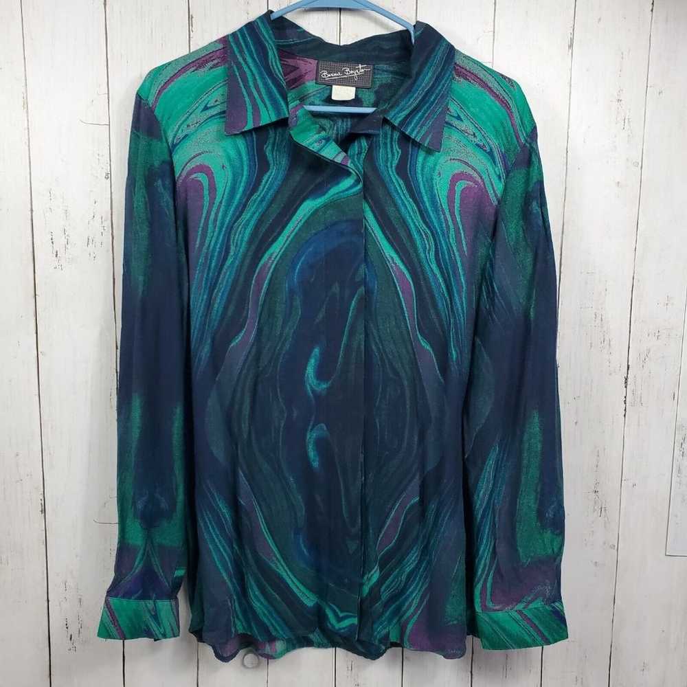 Vintage Bonnie Boynton Button Up Blouse Women's L… - image 1