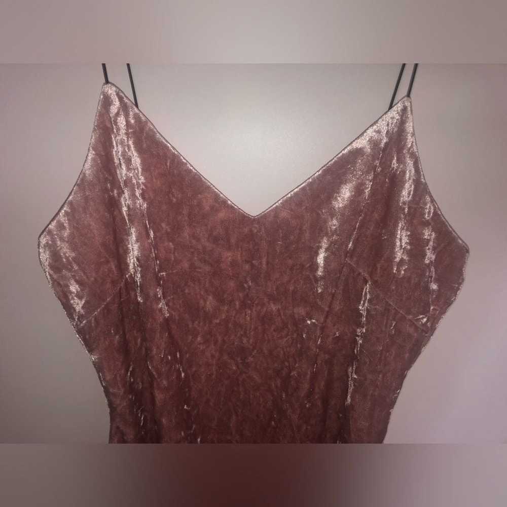 THE VINTAGE SHOP blush pink crushed velvet body c… - image 2