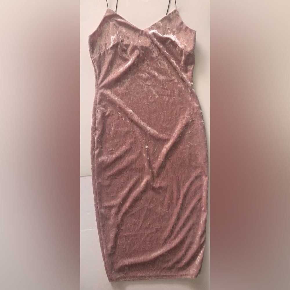 THE VINTAGE SHOP blush pink crushed velvet body c… - image 9