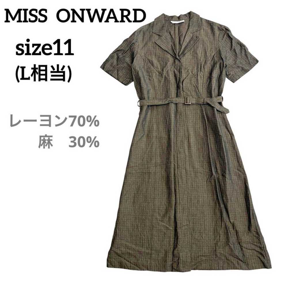 "MISS ONWARD" Shirt Dress [L] Gray Short Sleeve - image 1