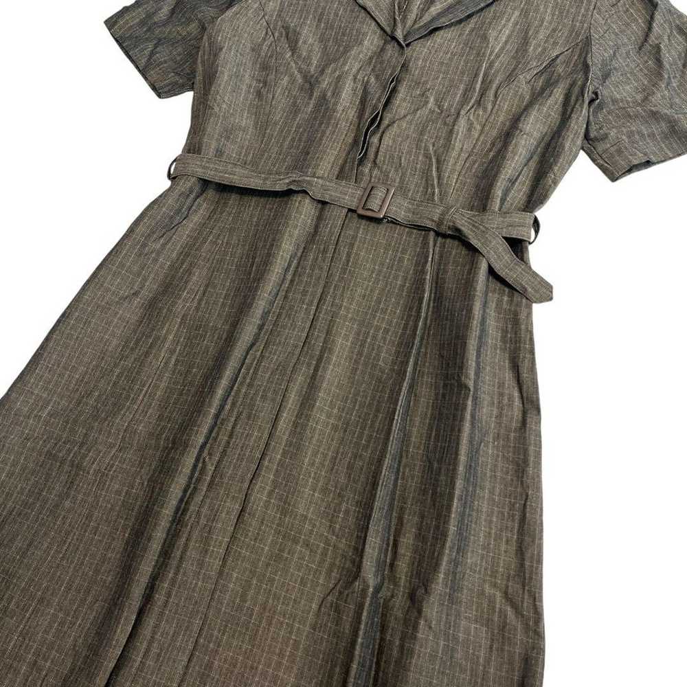 "MISS ONWARD" Shirt Dress [L] Gray Short Sleeve - image 4