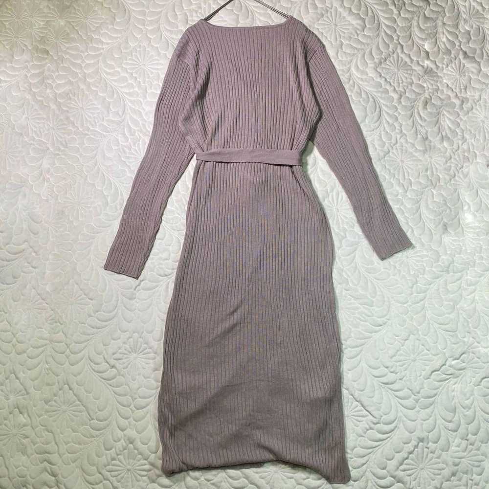 GRL Grail Rib Long Sleeve Maxi Dress Size L - image 3