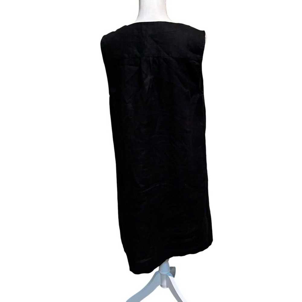 J. JILL Love Linen Sleeveless Black  100% Linen V… - image 2