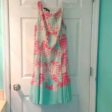 Size 12 Nine West Pink & Mint Dress EUC