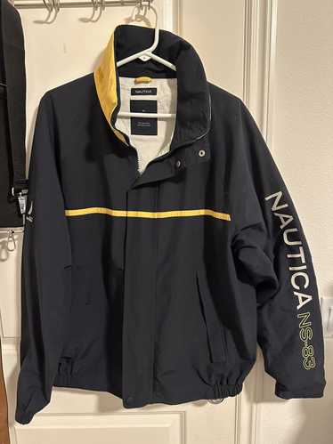 Nautica VTG 90s NAUTICA JACKET NAVY BLUE/YELLOW SI