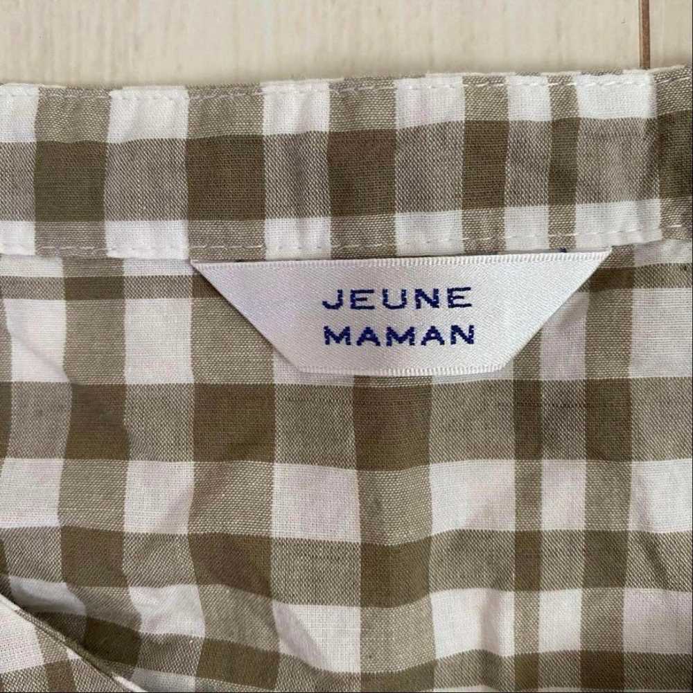 JEUNEMAMAN Blouse Shirt Long Sleeve LL Checkered - image 4