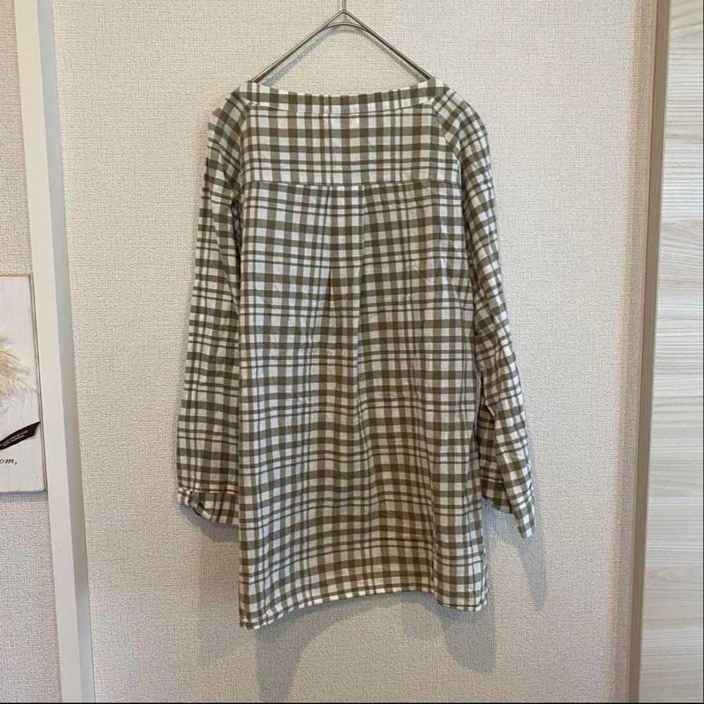 JEUNEMAMAN Blouse Shirt Long Sleeve LL Checkered - image 8