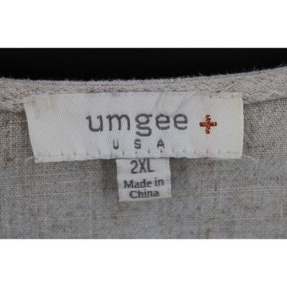 UMGEE+ WOMENS 2XL LINEN BLEND OATMEAL ROMPER CRIS… - image 5