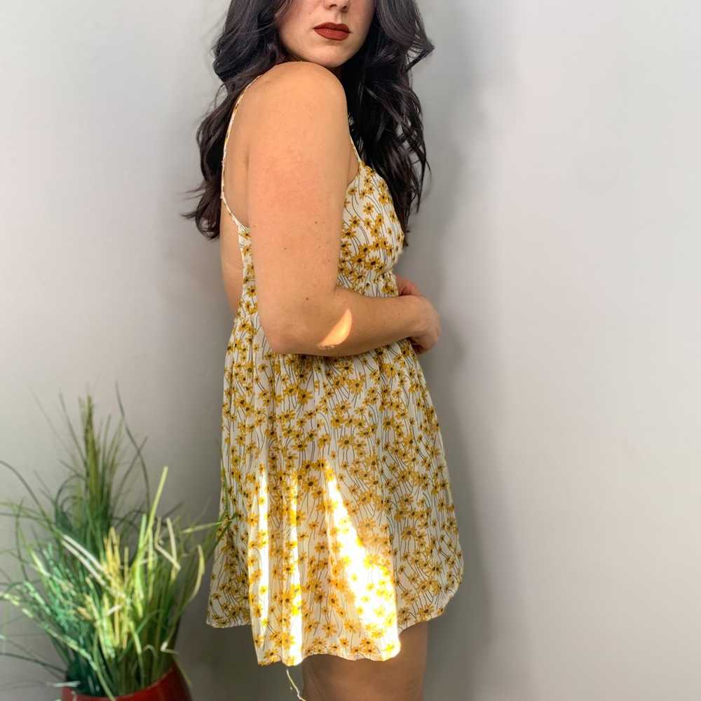 Oliviaceous White & Yellow Floral Babydoll Dress - image 3