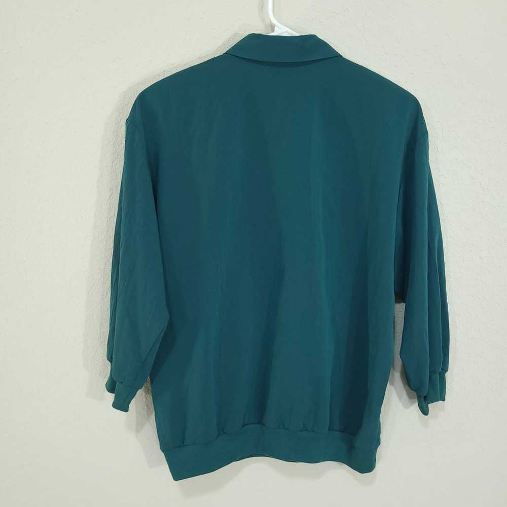 GW Graff Vintage Top Womens Size M Blouson Green … - image 2