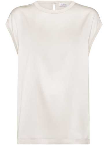 Brunello Cucinelli SILK TOP WITH PRECIOUS DETAILS