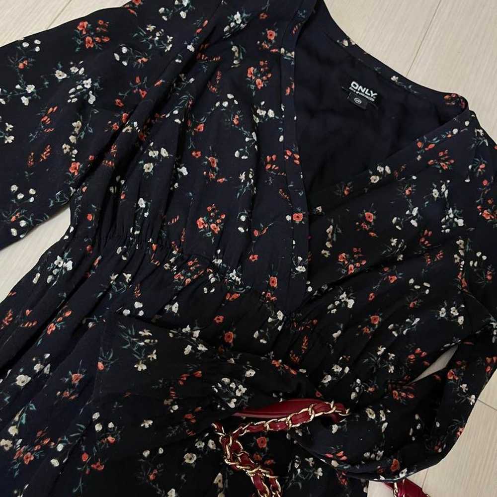 ONLY Navy Floral Long Dress - image 1