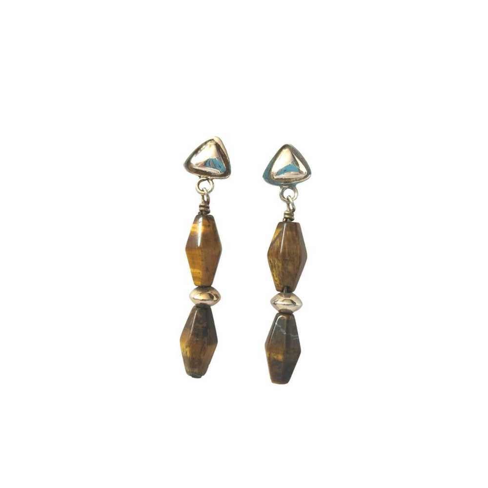 The Unbranded Brand Tiger Eye Dangle Drop Earring… - image 1